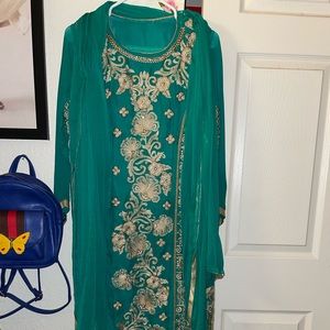 Teal Green Salwar Kameez Suit